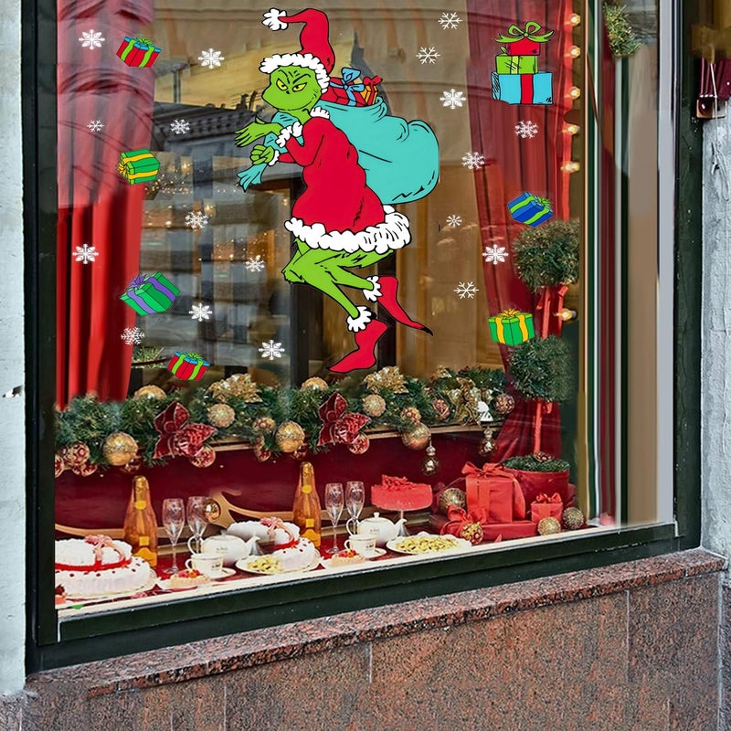 Sanyi Christmas Decorations - 3FT Window Clings, Large Stickers for Winter Window, Refrigerator Decorations - Image 2